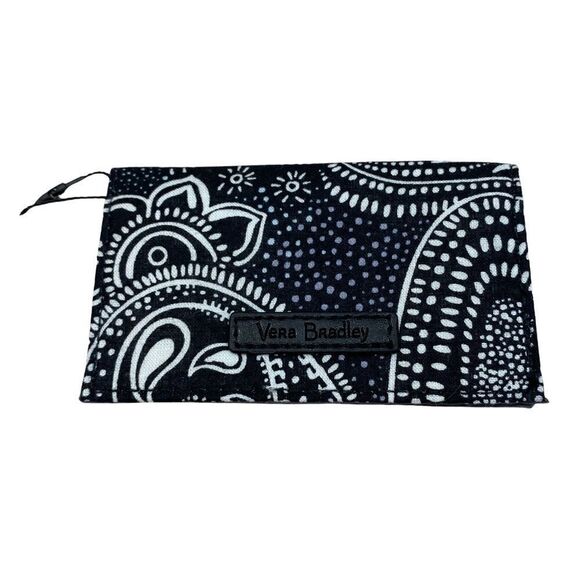 New Without Tags Vera Bradley Black and White Print RFID Card Holder - Picture 1 of 7
